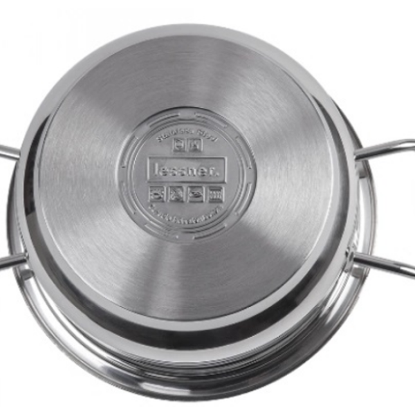 55880-26 Каструля "Lessner" Rica з нержавіючої сталі з кришкою 8,5л