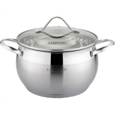 55855-24 Каструля "Lessner" з корозійностійкої сталі з кришкою 7,0л