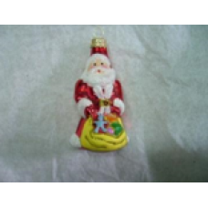 Скляна іграшка 1039 Дід Мороз з подарунком