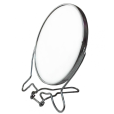 Дзеркало №3МК-4 косметичне метал ф4 двостор. круг. срібне цвет 00742