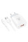 Мережевий Зарядний Пристрій +USB–Lightning Ridea RW-11311 Element 2.1 A (Бiлий)