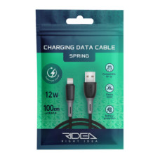 Кабель USB Ridea RC-M133 Spring 12W Lightning (Чорний)