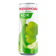 Моршинська зі смаком яблука н/г 0,33л ж/б напій 12 б
