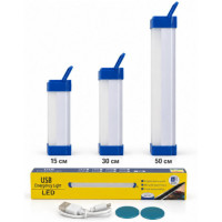 LED лампа акумуляторна 15 см на магнітах з USB T5 17*3,5см