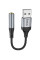 Перехідник Hoco LS36 Sound Card USB to AUX 3.5mm (female) 12cm (Чорний)