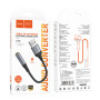 Перехідник Hoco LS36 Sound Card USB to AUX 3.5mm (female) 12cm (Чорний)