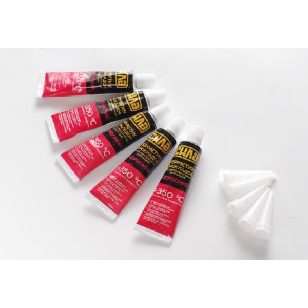 Герметик прокладок силіконовий високотемпературний +350 °С червоний 5х25 г 951437