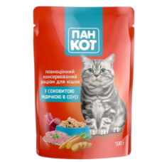 Корм для котів ПанКот з ІНДИЧКОЮ в соусі (24)