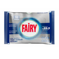 Антибактеріальні вологі серветки для прибирання Fairy Platinum, 10 шт
