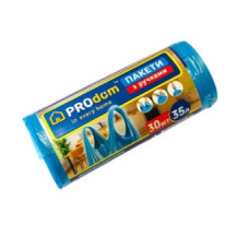 Пакети для сміття 35л*25 з ручками ТМ PROdom (50)