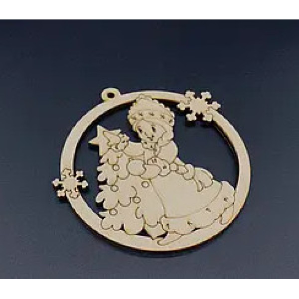 Дерев'яна новорічна заготовка Ф