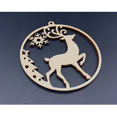 Дерев'яна новорічна заготовка Ф