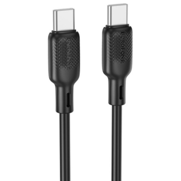 Кабель USB Borofone BX113 Silicone Type-C to Type-C 60W 3m (Чорний)