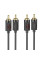 Кабель Aux Hoco UPA29 dual RCA to dual RCA 1.5m (Чорний)
