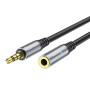 Кабель Aux Hoco UPA20 3.5 audio extension cable (Cірий)