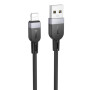 Кабель Hoco X109 Silicone Lightning 2.4A 2m (Чорний)