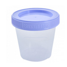 Контейнер "Smart Box" круглий 0,35л., прозорий/бузковий