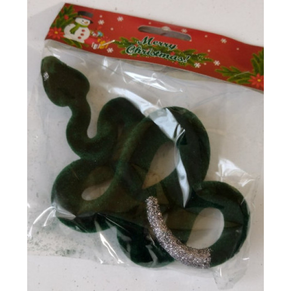 Новорічна фігура Змія оксамит