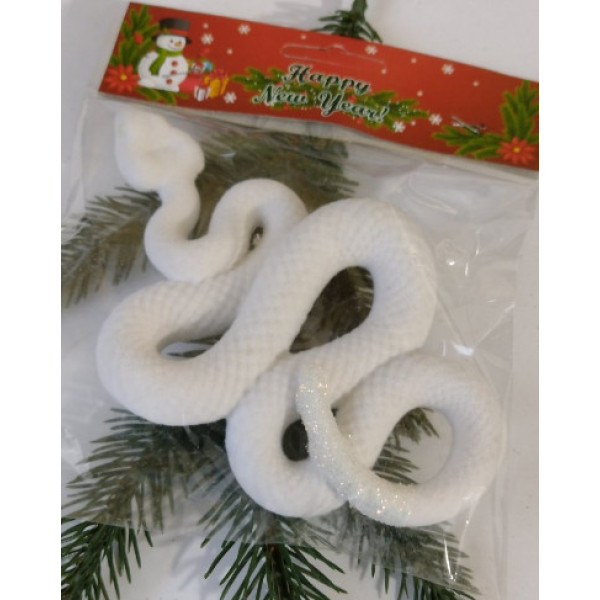 Новорічна фігура Змія оксамит