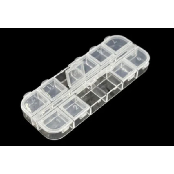 Пластиковий органайзер на 12 відсіків 128*48*15 мм