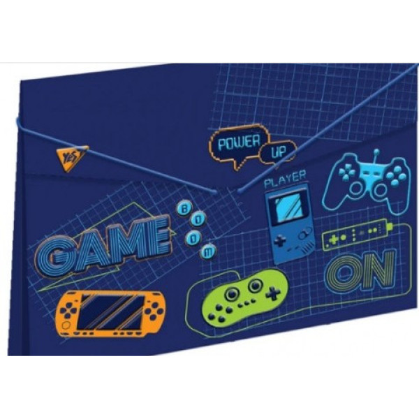 Папка YES пласт. на резинці 38*25см "GAME"