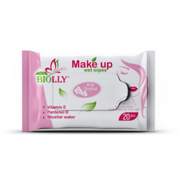Вологі серветки "BIOLLY" make up 20шт/60 (арт.)