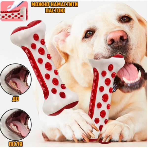 Гумова кісточка для собак TOOTH BRUSH DOG