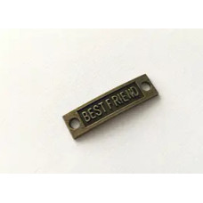 Металеві накладки декор антична бронза 10х35мм BEST FRIEND (V-1065)