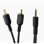 Кабель Аудiо Borofone BL11 3.5mm to double RCA 1,5M (Чорний)