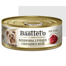 Basttet`O для собак SILVER Яловичина з рубцем і овочами для собак, жб 85 г