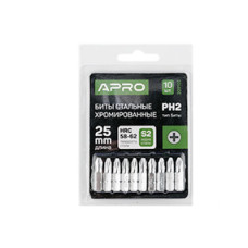 Біта РH1*25мм хром (10шт/уп) APRO 309103