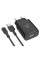 Мережевий Зарядний Пристрій + USB–Lightning Ridea RW-11311 Element  2.1 A (Чорний)