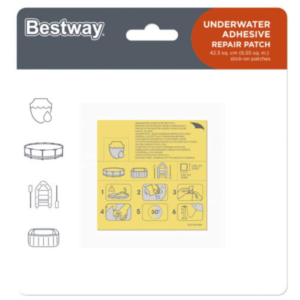Ремкомплект BestWay 62091 Заплатка Клей + плівка