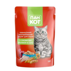 Корм для котів ПанКот з КРОЛИКОМ в соусі (24)