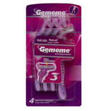 Набір бритв жіночих "Gememe" 4 шт., 3 леза, блістер G-63L