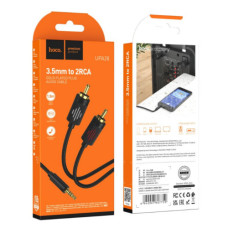 Кабель Aux Hoco UPA28 AUX 3.5 to dual RCA 1.5m (Чорний)