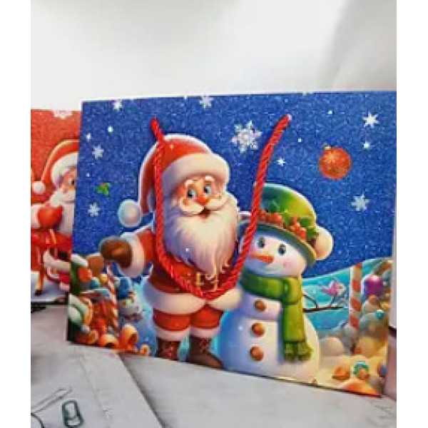 Пакет великий "Новорічний" горизонтальний 46*32*15см