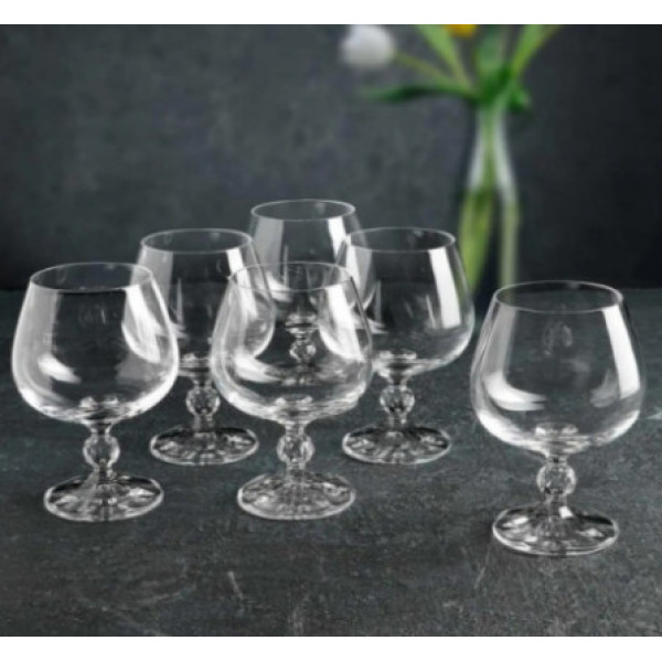 Набір келихів для коньяку 250мл (6шт)«Bohemia Crystal» Claudia B40149-250105-01A-OKA