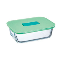 V7333 Ємність для їжі прямокутна з кришкою 630мл«Luminarc» UniqueBox Green