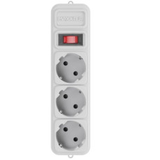 Мережевий фільтр Maxxter SPM3-G-10G, сірий, 3м кабель, 3 розетки