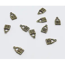 Металлические подвески античная бронза 18х10мм Замок (V-3578)