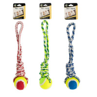 Іграшка для домашніх тварин М'яч на мотузці 35 см