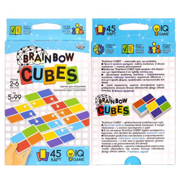 Розважальна настільна гра "Brainbow CUBES"