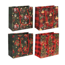 Подарунковий пакет новорічний (15*14*7см) 3123-10163
