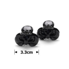 Заколка-краб 3,3 см чорний mini