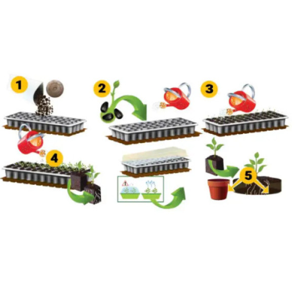 Касети для розсади 18 секцій з піддоном