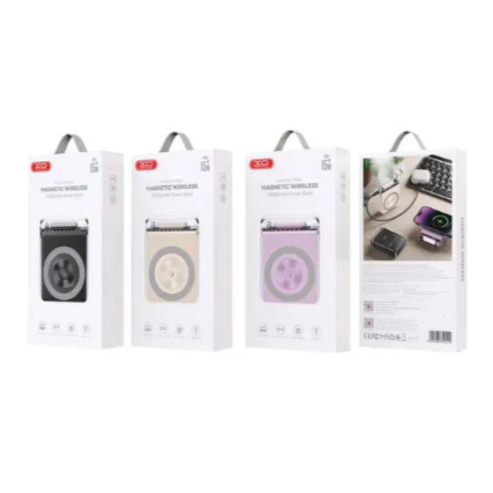 Універсальна Мобільна Батарея Power Bank XO PR226 Mini Transparent Magnetic Absorption 15W 10000mAh 