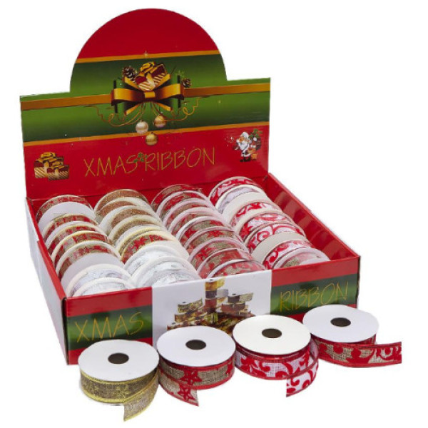 Стрічка декоративна "Новорічна" ширина 2,5см