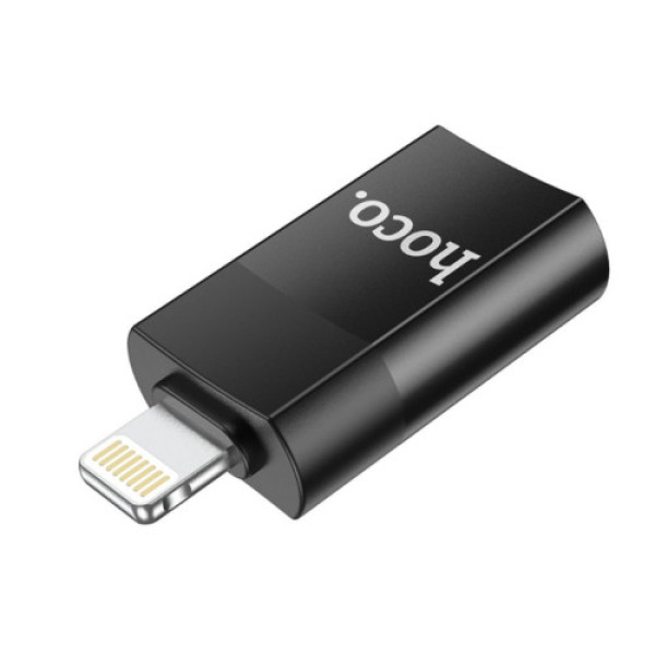 Перехідник Hoco UA17 iP Male to USB female USB2.0 adapter (Чорний)