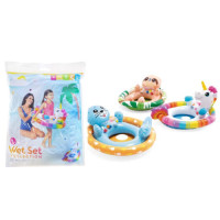 INTEX Круг-човник з отворами для ніжок"Звірятка" 77*58см 59570